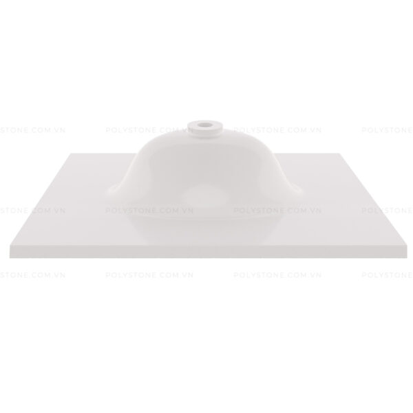 Cultured Marble Integrated Vanity top Single Bowl, 31''x22'' Pure White - Image 5