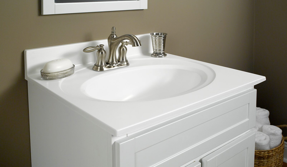 Solid white culture marble vanitytop