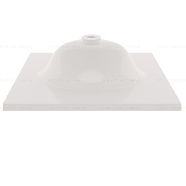 Cultured Marble Integrated Vanity top Single Bowl, 18''x16'' Pure White - Image 5