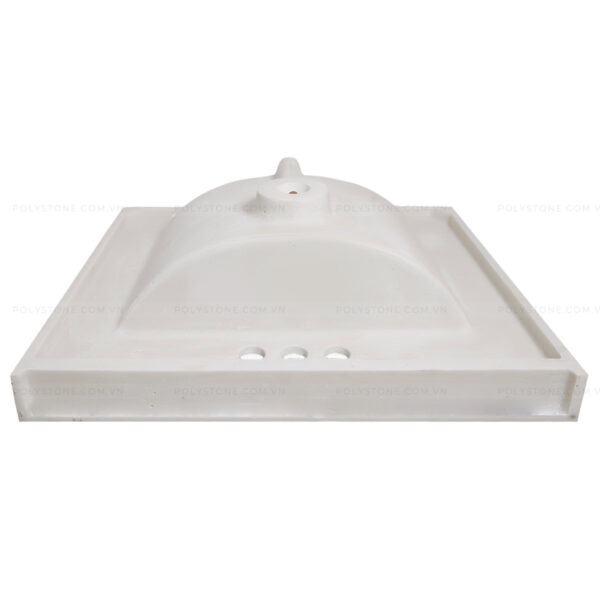 Cultured Marble Integrated Vanity top Single Bowl, 25''x19'' Pure White - Image 5