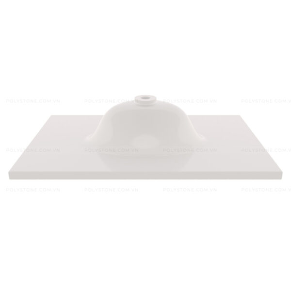 Cultured Marble Integrated Vanity top Single Bowl, 31''x 19'' Pure White - Image 5