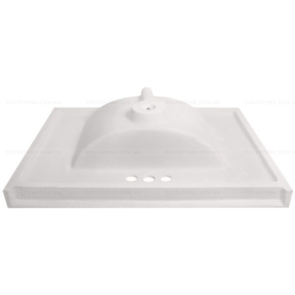 Cultured Marble Integrated Vanity top Single Bowl, 31''x19'' Pure White - Image 5