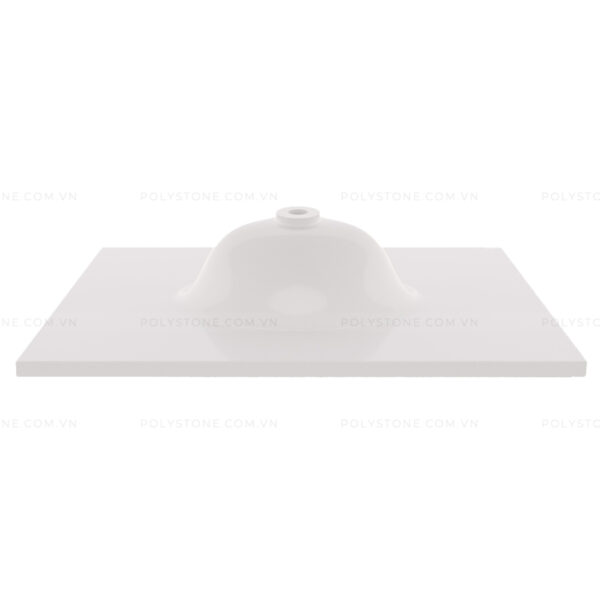 Cultured Marble Integrated Vanity top Single Bowl, 37''x19'' Pure White - Image 5