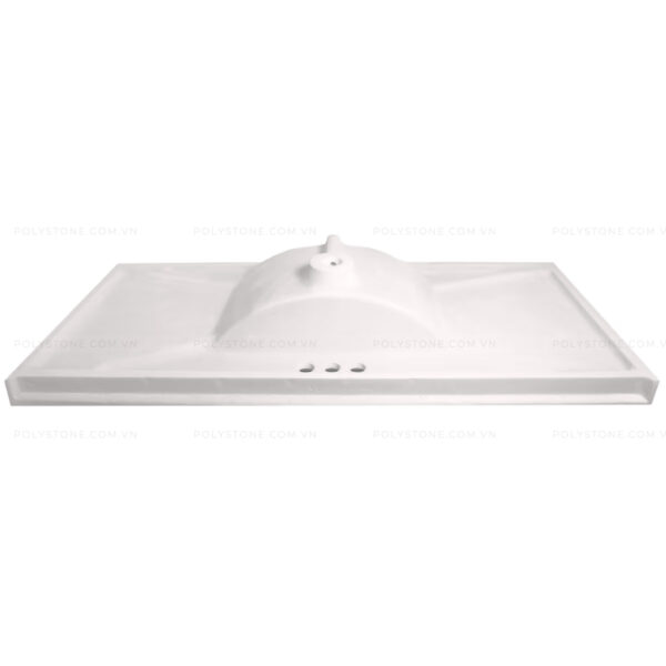 Cultured Marble Integrated Vanity top Single Bowl, 49''x22'' Pure White - Image 5