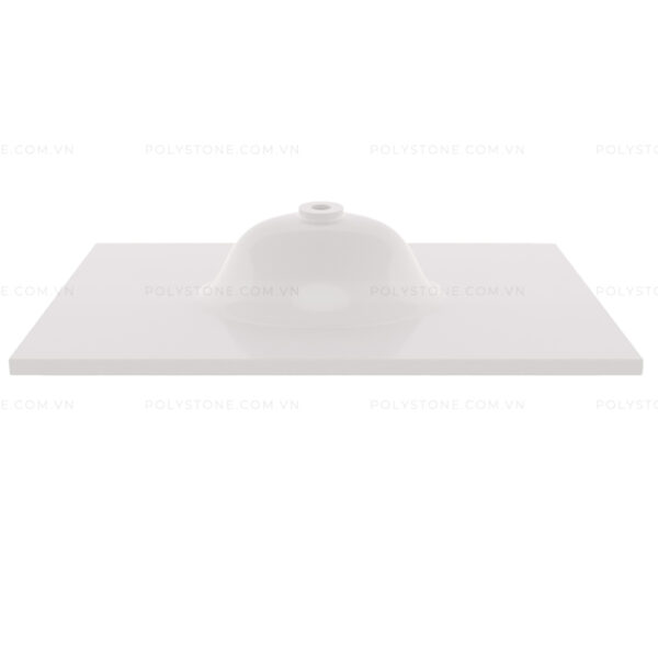 Cultured Marble Integrated Vanity top Single Bowl, 49''x22'' Pure White - Image 5