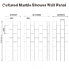 Cultured Marble Vertical  Shower Wall Panel, Pure White - Image 2