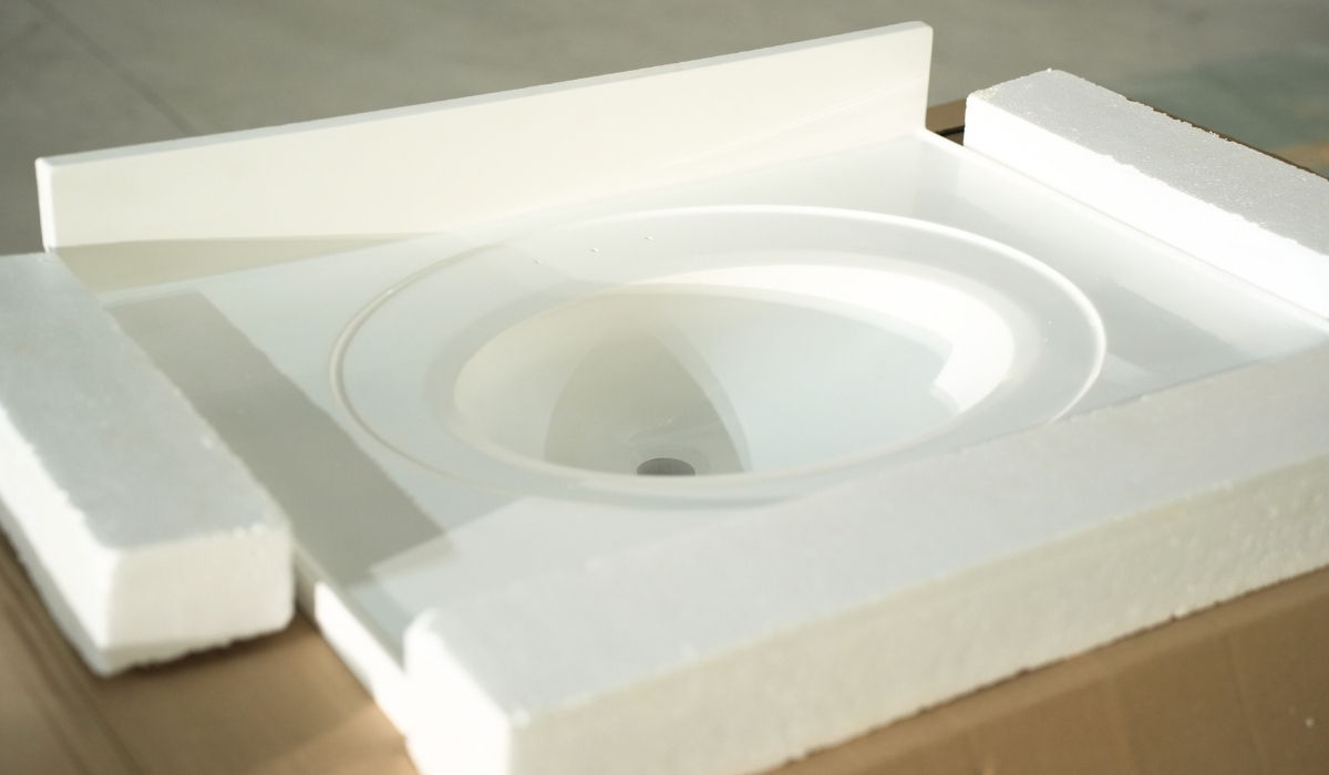 Gel-Coated Cultured Marble vanity top