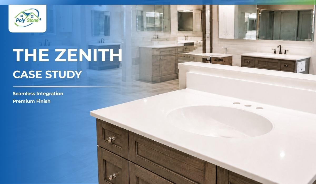 In-house mold fabrication for custom cultured marble vanity tops