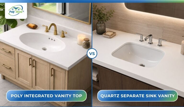 Read more about the article Cultured Marble vs Quartz for Bathroom Vanities: A Buyer’s Guide